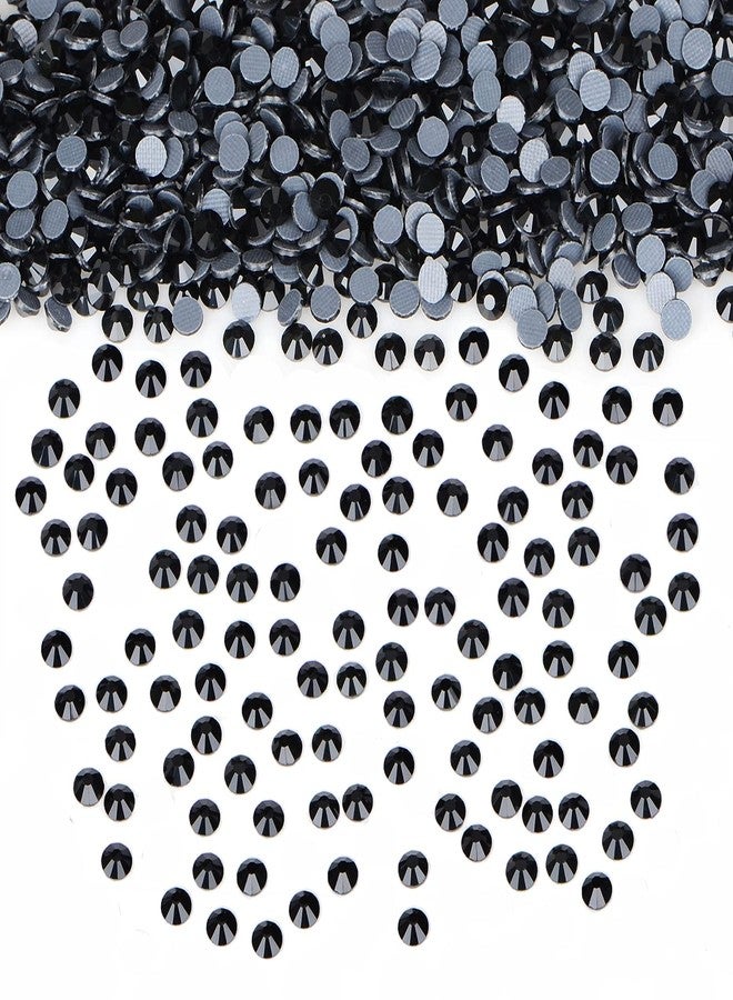 LPBeads خرز LPBeads، 3000 قطعة، أحجار الراين السوداء اللاصقة بالحرارة، مسطحة من الخلف، دائرية، كريستالية زجاجية، مثالية للأعمال اليدوية، وتزيين الأظافر، والوجه، والملابس، والأحذية، والحقائب، والأعمال اليدوية - Image 4